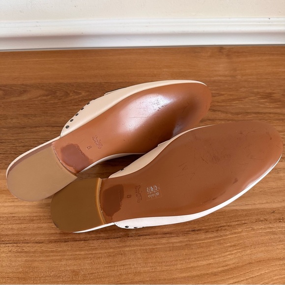 Coach Faye Loafer Slide Mule White Leather Women Size 8 G3831 - Picture 11 of 11